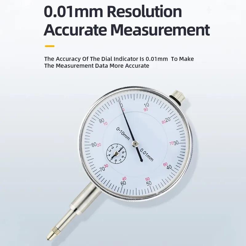 Dial Indicator Magnetic Comparator Dial Gauge Magnetic Stand Base Micrometer Measuring Hour Type Indicator Measurement Tools