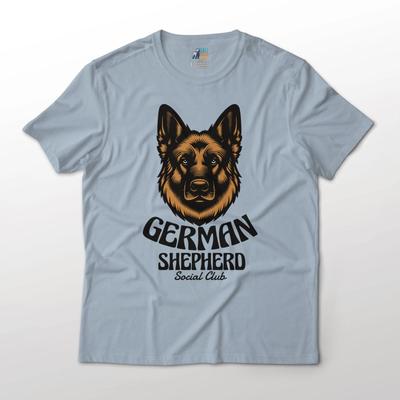 Deutscher Schäferhund Social Club Streetwear Hunde Kunst Grafik T-Shirt