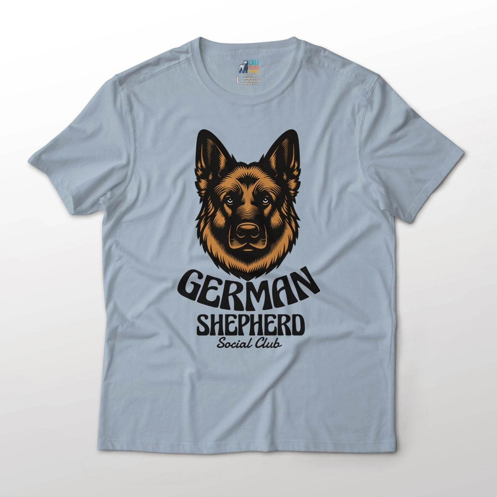 German Shepard Social Club Streetwear Dog Art Graphic T-T-Shirt 4XL