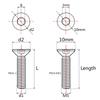 Ruifu Titanium Alloy Counter Bolt Flat Head Hexagon Socket Bolt