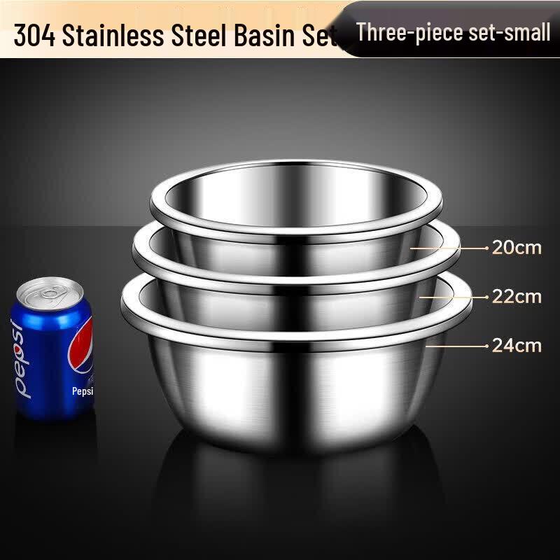 Qīwēi 304 Stainless Steel Food Grade Mixing Bowl