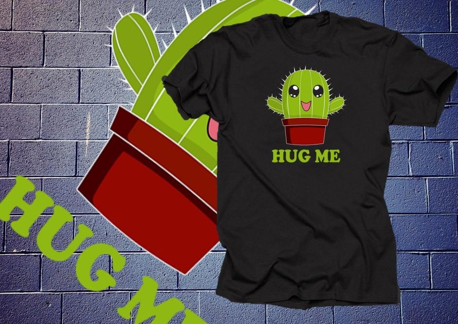 Cactus Hug Me T Shirt Funny Tshirt Cactus Shirt Funny Shirt