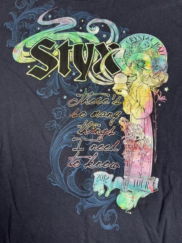 РЕДКИЙ! Футболка с графикой Styx 2012 Tour Rock Band Tee ГОРЯЧАЯ НОВАЯ Унисекс Футболка XXL