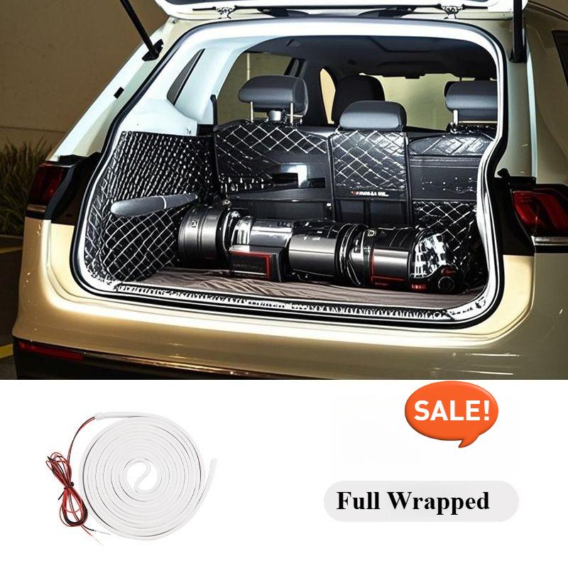 Для JAECOO J7 PHEV 2024 2025 Автомобильная светодиодная лента для заднего багажника, освещение салона багажника, декоративная светодиодная лента, автоматическое освещение белый