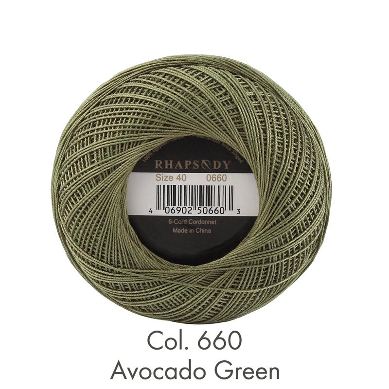 Rhapsody Premium Cotton Crochet Thread Size 40 for Tatting Needlepoint Knitting Bobbin Lace Quilting Sewing Mercerized