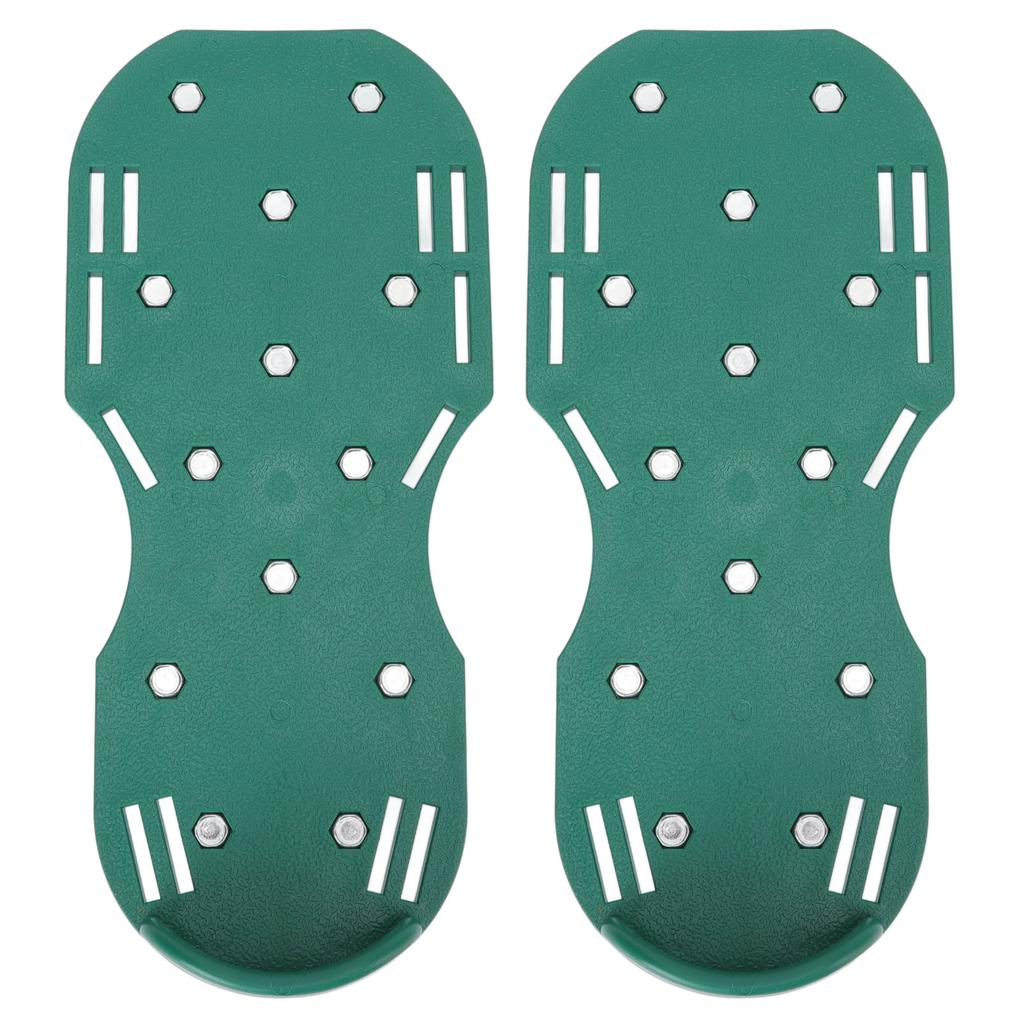 Lawn Spike Shoes Triangle Buckle Straps Lawn Aerator Spike Shoes Scarifiers Shoes for Garden Green