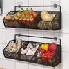 Grid Kitchen Organizer Basket Wall Mounted Tableware Drainboard Functional Fruit Vegetable Storage Home Kitchen Accessories