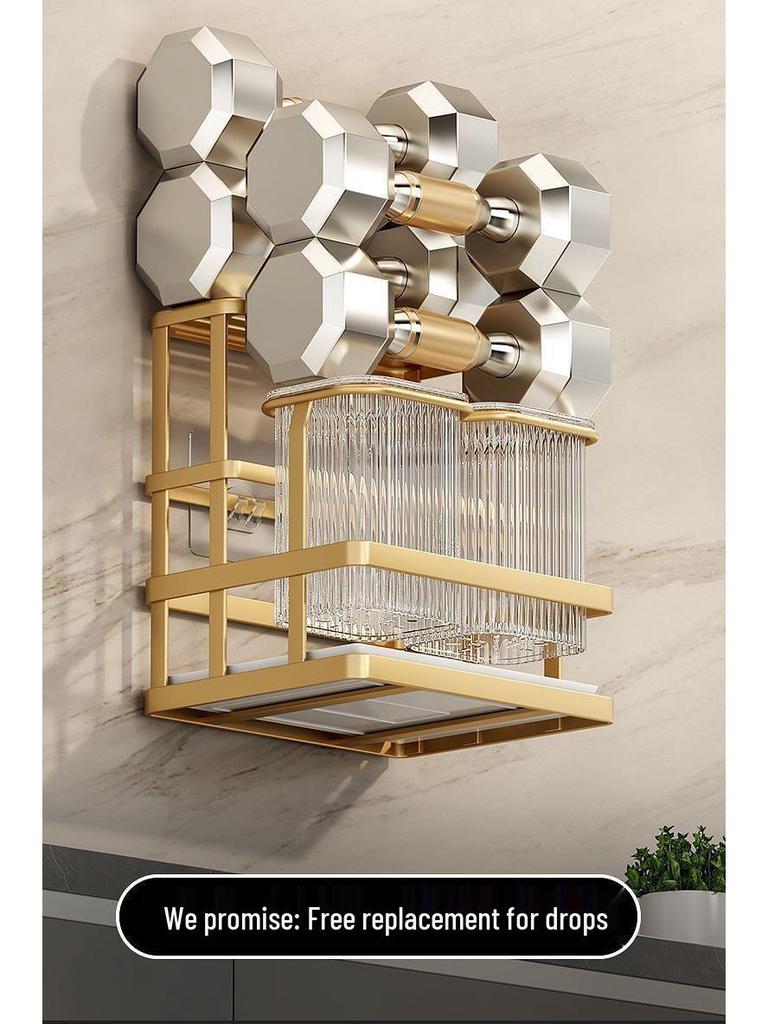 Wall-Mounted Light Luxury Chopstick & Knife Holder Rack
