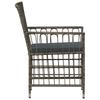 Garden Chairs 4 pcs Grey Poly Rattan