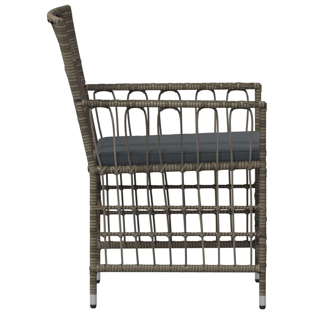 Garden Chairs 4 pcs Grey Poly Rattan