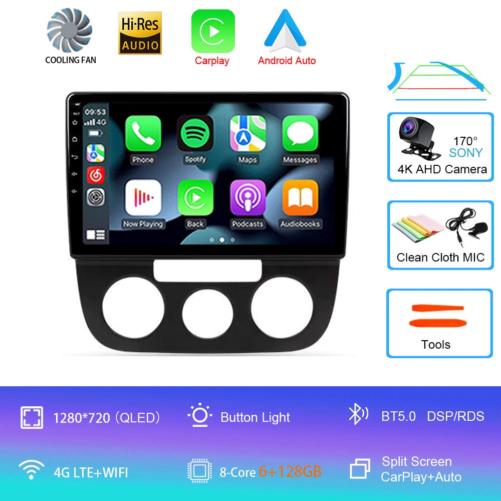 Radio auto Android 14 Carplay Auto pentru Volkswagen Jetta 5 2005 2006 2007 2008 2009 2010 GPS Multimedia Player 4G Unitate principală stereo