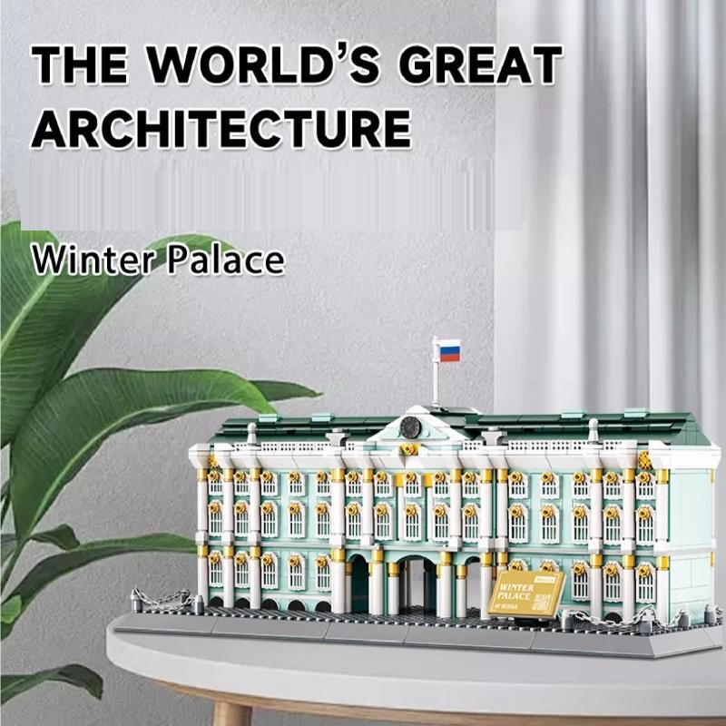 1063PCS Winter Palace Saint Petersburg Russia Building Blocks MOC Model Bricks Toy Gift For Adult Kids Small Particle