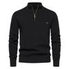 New Autumn Cotton Zipper Cardigans for Men Fashion Casual Social Men Sweaters High Collar Warm Winter Knitted Sweater Men