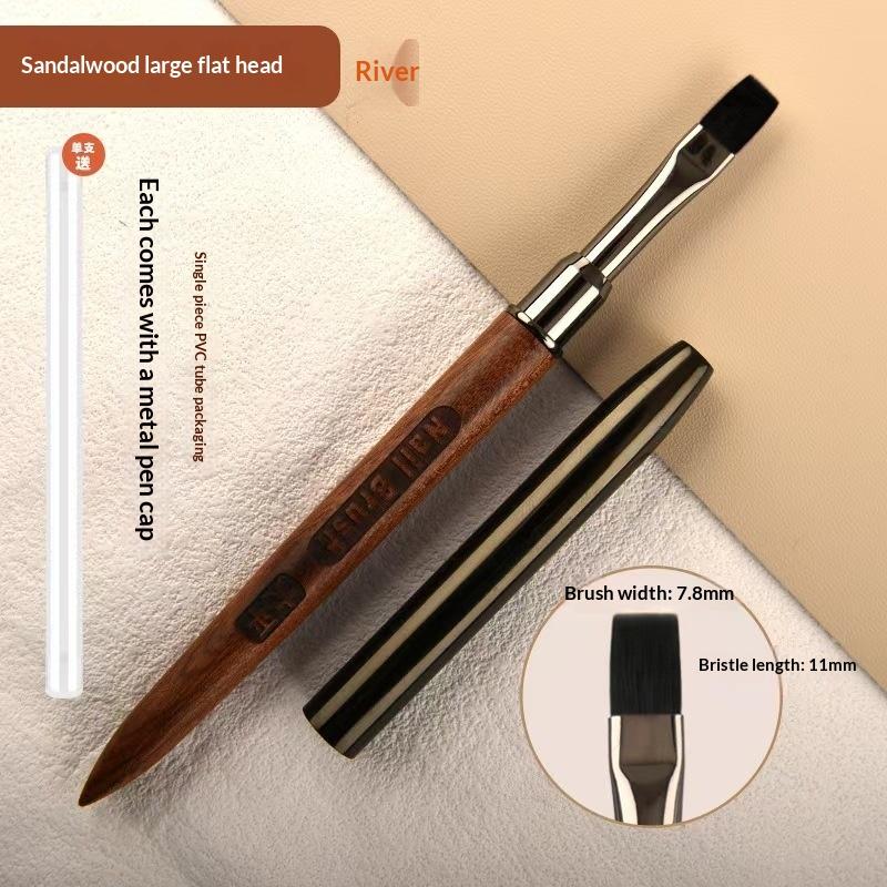 Wood Gel Painting Brush Nail Construct Acrylic Brush For Manicure DIY Builder Tool Brush Pen Professional Gel False Tip Pen