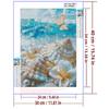 5d DIY Diamond Painting Cross Stitch Sea Water Shells Pearls Flowers Diamond Embroidery Mosaic Full Round Drill Home Decor