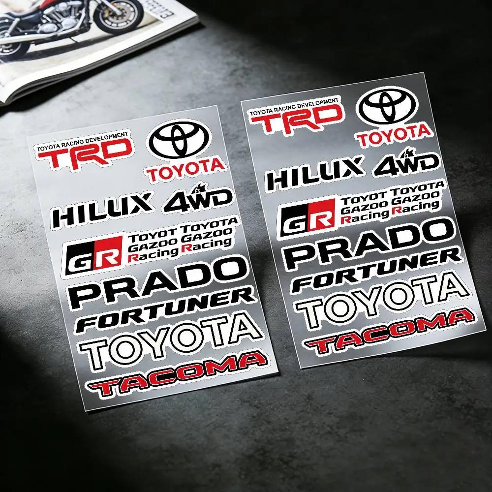 FOR TOYOTA TRO GR Durable Waterproof Reflective Decor Sticker Scratch Cover For Motorcycle Car Helmet Fridge Accessories