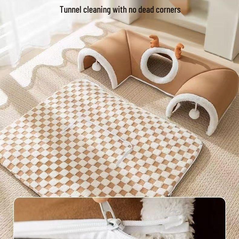 All-Season Foldable Pet Tunnel & Burrowing House for Cats and Dogs