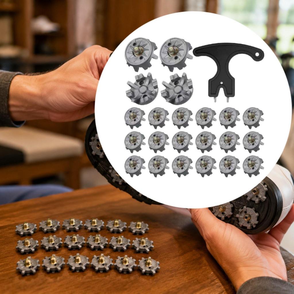 30 Pieces Golf Shoe Spikes Non-Slip Replacement Tips for Sports Shoes Made of Material And