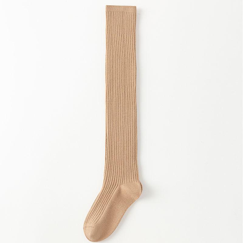 Knee Socks Women'S Autumn And Winter Black Vertical Striped Thin Stockings Japanese College Style With Loafers Stacking Socks