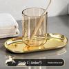 Beiyipin Yellow Irregular Borosilicate Glass Mouthwash Cup