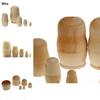 Beautiful Five Layer Russian Nesting Dolls Crafted From Natural Wood For Diy Projects