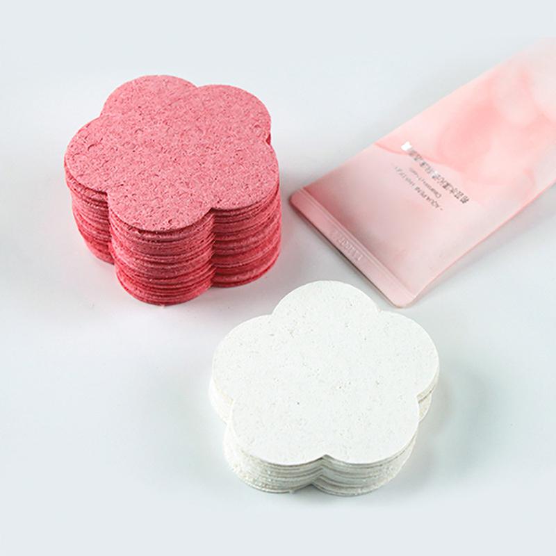 Plum-Shaped Face Cleaning Sponge Pad For Exfoliator Mask Facial Spa Massage Makeup Removal Thicker Compress Natural Cellulose