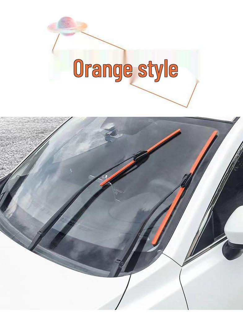 Colorful, Universal, Bone-Free Front Wiper Blade with Rubber Strip for Car Windshields