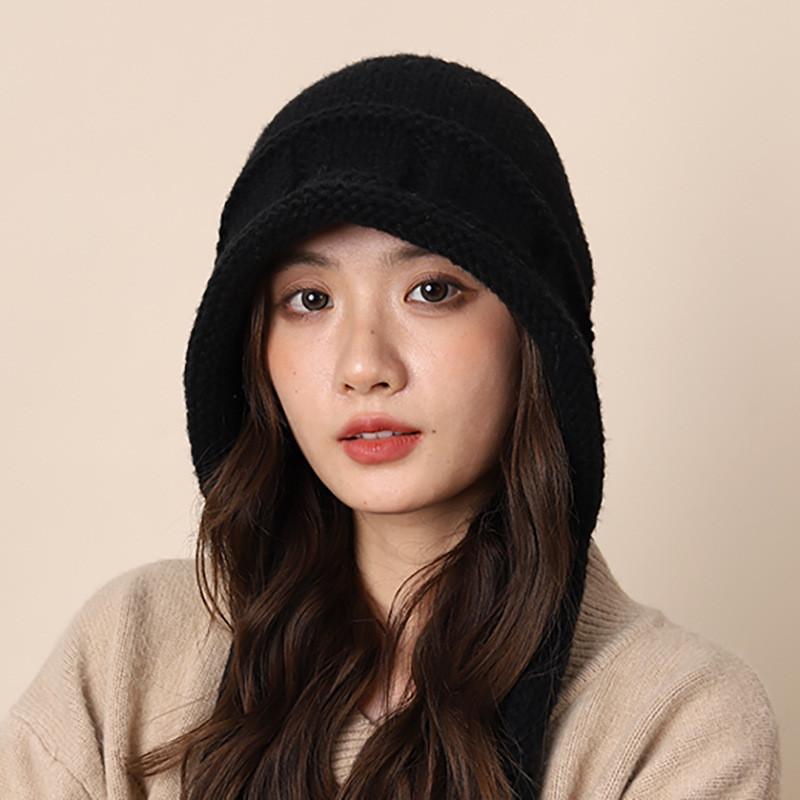 Winter Knit Beanie Hat For Women With Warm Ear Covering And Small Face Effect