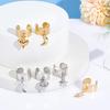 304 Stainless Steel Open Cuff Rings, with Star & Moon & Heart Pendant, Mixed Color, Adjustable, 6pcs/set