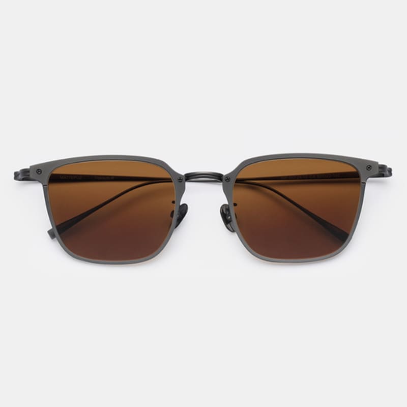 

MATTEPUZ mp-10 TITANIUM BROWN SUNGLASS DARKSILVER FREE