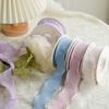 2.5/4cm Gift Packing Ribbon Ruffle Wavy Edges Textured Overlock Soft Pure Color Bouquet Wrapping Ribbon Valentine's Day Supplies
