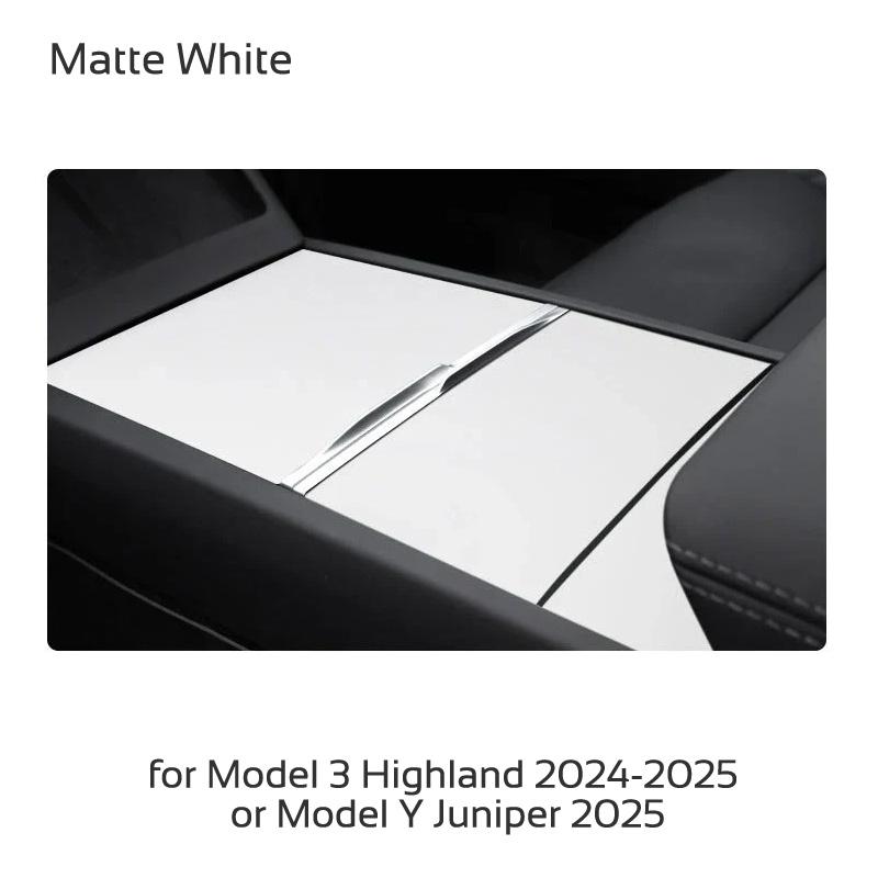 For Tesla Model 3 Highland 2024 Y Juniper 2025 Center Console Cover Protector Sticker Central Control Panel Film Car Accessories
