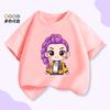 Summer New Round Neck Top K-pop Demon Hunter Girl Group Girls' T-Shirt for Children