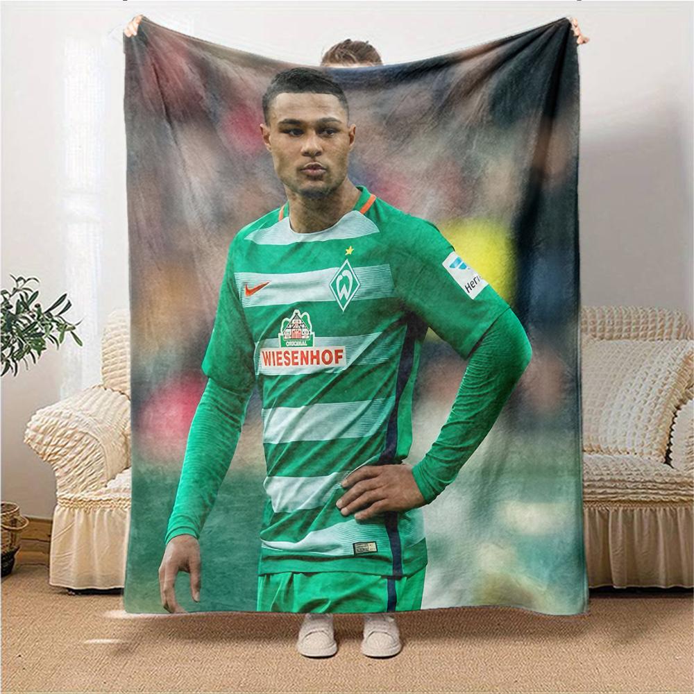 Player Jersey Blankets Flannel Printed Breathable Warm Throw Blanket for Home Office Bedspreads 0708a68