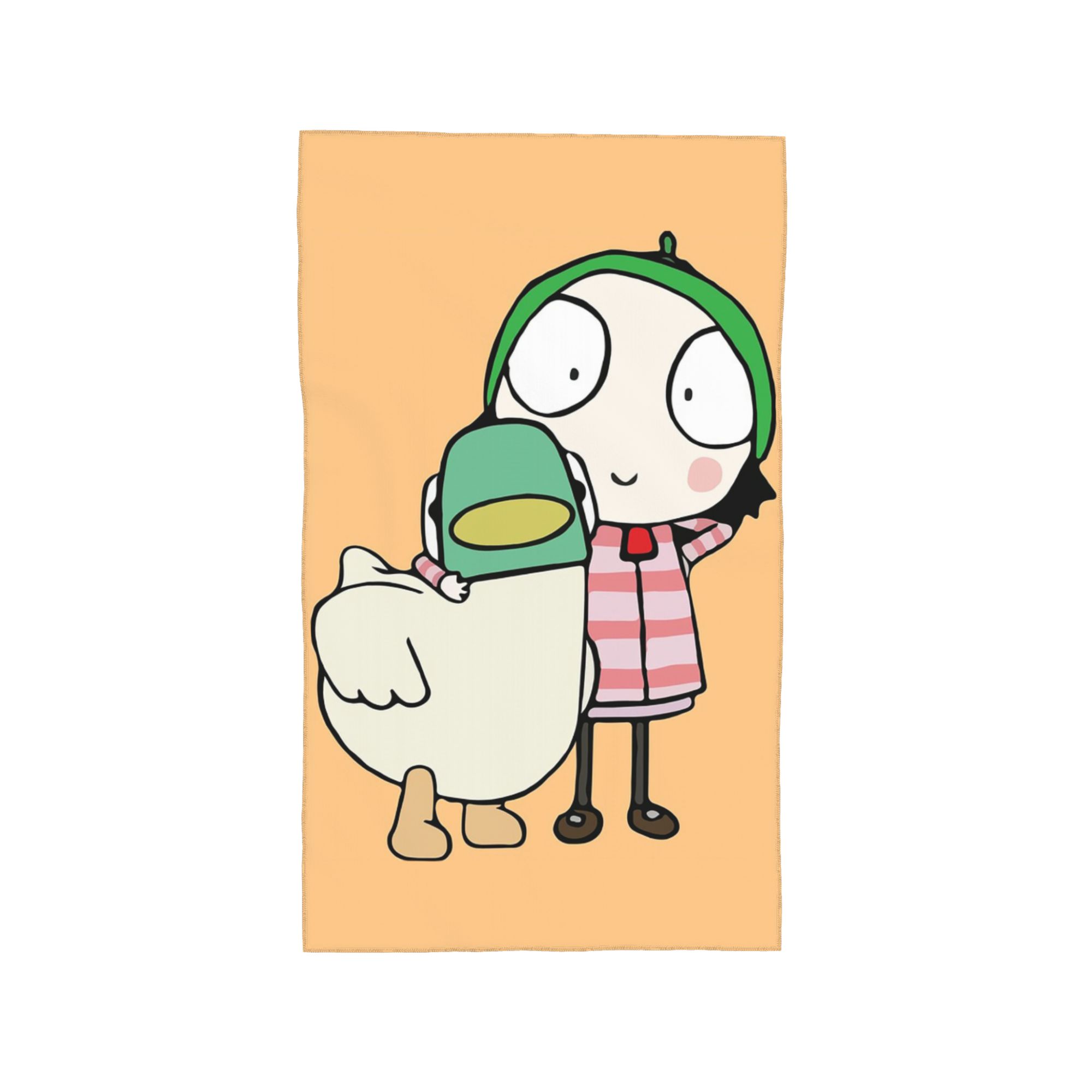 Sarah and Duck having fun Soft Face Towel Quick Dry Pool Bath Cotton Towels Absorbent Quick W40*H60(CM)