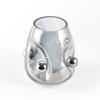 Glass Vase Geometric Concave-convex Silver Ball Transparent Hydroponics Terrarium Flower Vases Flowerpot Home Decoration