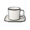 Black Rim Outline Cartoon Coffee Cup Ceramic Tea Mug Creative Comic Mug  for Daily Use