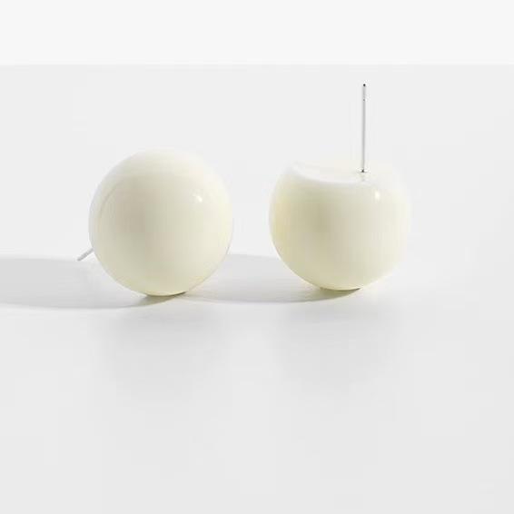 Boucles d'oreilles Clous Perles Rondes Colorées Éclaircissantes Automnales - Design de Niche Élégant 2026