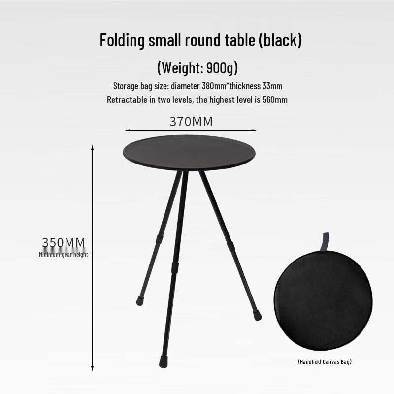 OIMG Adjustable Tripod Camping Table with Lamp Pole