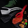 2-in-1 Nylon Spatula Tongs Double-Headed Frying And Baking Tongs Heat-Resistant Kitchen Utensil with Long Handle