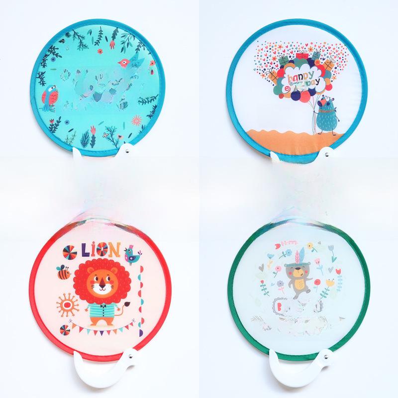 Mini Cartoon Folding Fan: Japanese Round Handheld Portable Fan for Students