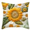 New Sunflower Pillow Sofa Cushion Short Plush Printed Pillow Cover Set of Four