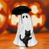 Estatueta Miniatura de Gatos Fantasmagóricos e Pretos Resinas Ornamento Halloween Decorações Góticas Para Compactos Espaço de Convivência Escritório Área de Trabalho