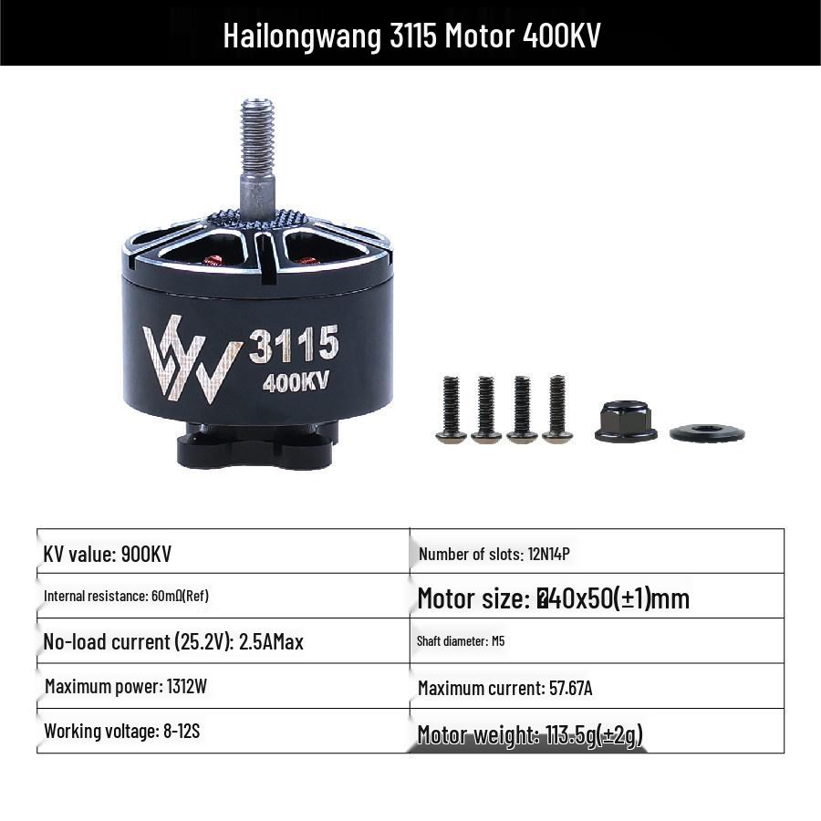 Drone FPV 3115 Motor 400KV/900KV/1200KV for Long-Range Racing & Model Aircraft, Suitable for 10-inch Props.