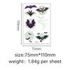 New Halloween Children's Night Light Tattoo Stickers Cartoon Cross Border Bat Party Festival Green 3D