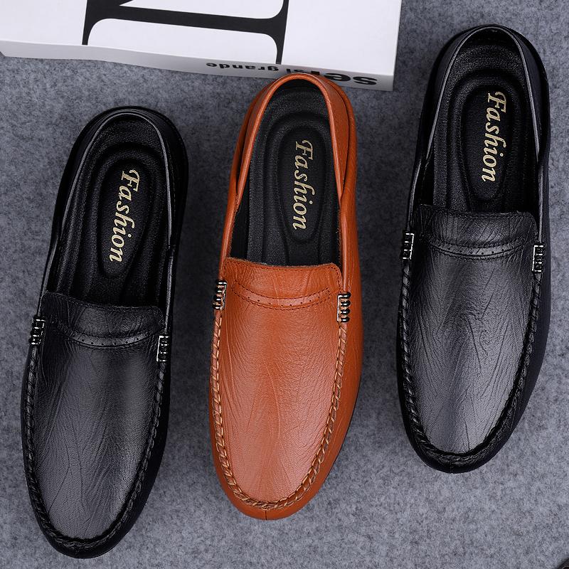 Mode Slipper Herren Freizeitschuhe Leder Slipper Mode Italienische Mokassins Luxus Designer Marke Slipper Abendkleid Business Alleskönner