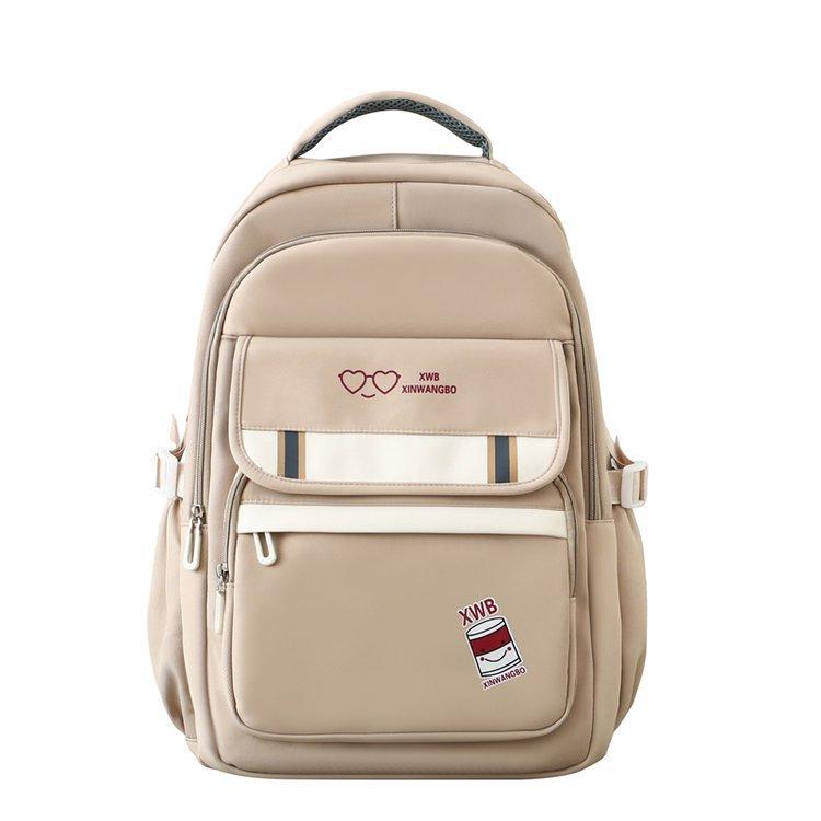 Schoolbag New Large Capacity Lightweight Burden Reduction Retro Versatile High Value School Bag Junior High School Student College Student Backpack