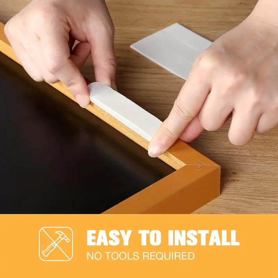 12 pares de marcos de fotos sin rastro gancho de pared de fotos extraíble dispositivo para colgar arte sin clavos adhesivo de pared fácil de quitar la cinta de doble cara