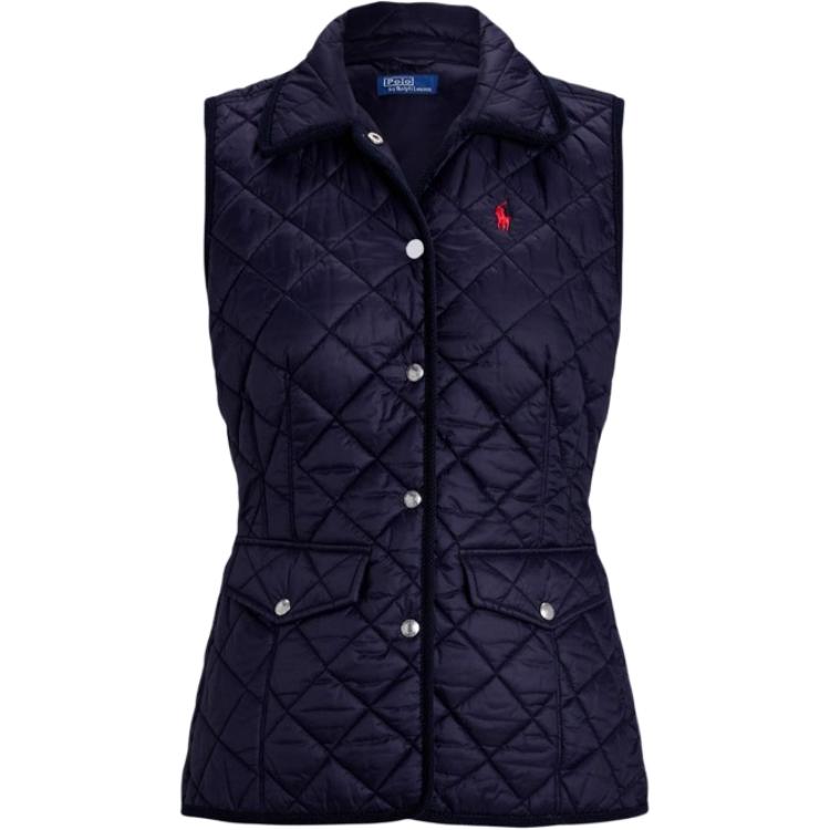 

Polo Ralph Lauren Однотонный однобортный жилет без рукавов Женские жилеты 211932193-001 XS