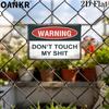 Vintage Warning Metal Tin Sign 12x8 Inch Don't Touch My Stuff Retro Wall Decor Man Cave Bar Garden Farmyard Home